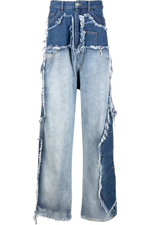 Natasha Zinko Upcycled asymmetric patchwork jeans