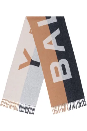 Bally Logo-jacquard fringed scarf