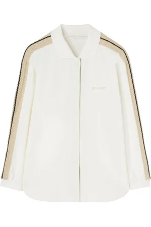 Palm Angels Logo-embroidered cotton track shirt