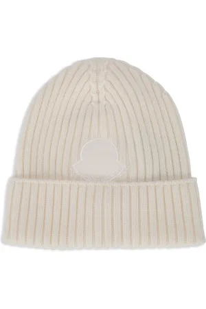 Moncler Logo-patch ribbed-knit beanie