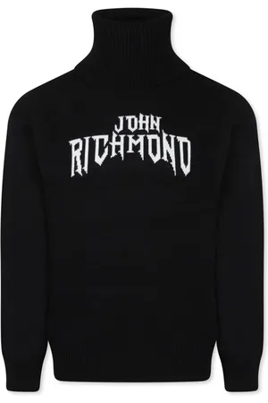 John Richmond Logo-jacquard sweater