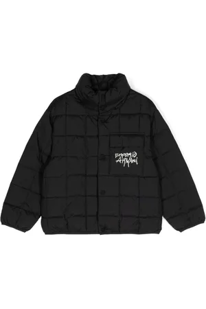 Emporio Armani Logo-embroidered padded jacket