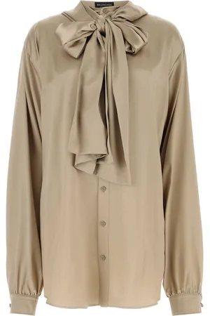 Balenciaga Satin hooded shirt