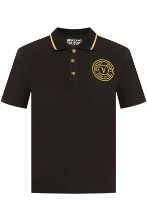 VERSACE Embroidered-logo cotton polo shirt