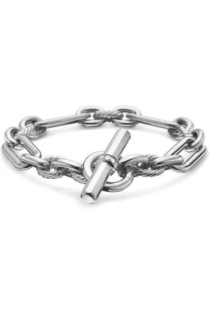 David Yurman Sterling Lexington chain diamond bracelet (9.8mm)