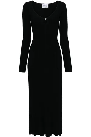 Moschino Ribbed-knit maxi dress