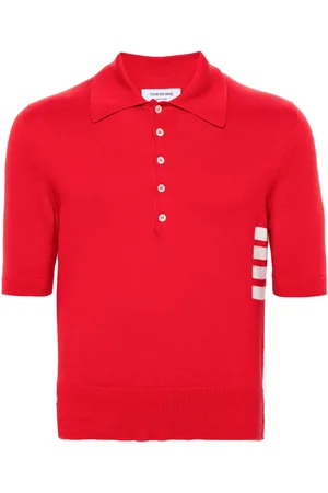 Thom Browne 4-Bar knitted polo shirt