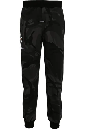 A Bathing Ape Logo-embroidered track pants