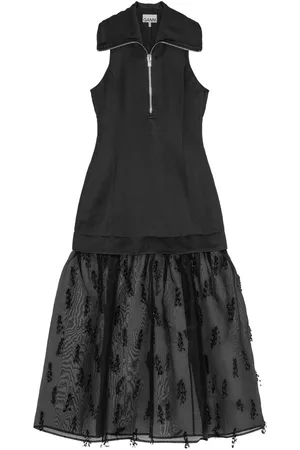 Ganni Layered-design midi dress