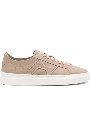 santoni Tumbled leather sneakers
