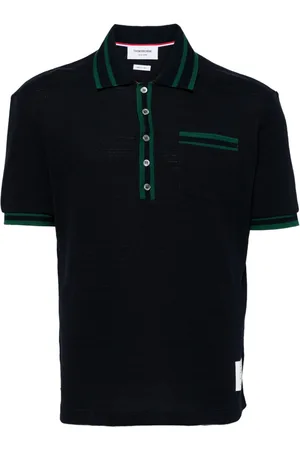 Thom Browne Pointelle-knit cotton polo shirt