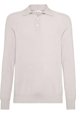 Brunello Cucinelli Ribbed-knit polo shirt