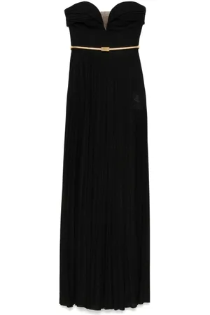 Elisabetta Franchi Pleated lurex maxi dress
