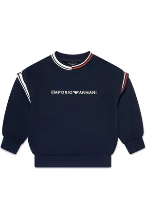 Emporio Armani Logo-embroidered cotton jumper