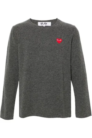 Comme des Garçons Heart-patch wool jumper