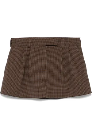 PNK Dogtooth-pattern mini skirt