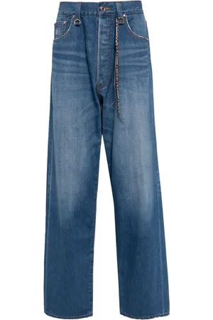 MASTERMIND JAPAN Skull-print straight-leg jeans