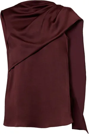Erdem Asymmetric-design draped blouse