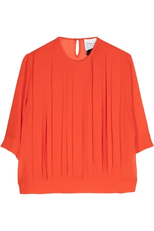 Edward Achour Paris Pintuck-detail round-neck blouse