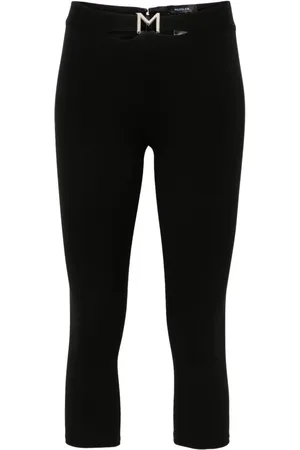 MUGLER Logo plaque knee-length trousers