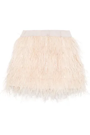 Le pandorine Feather-embellished skirt