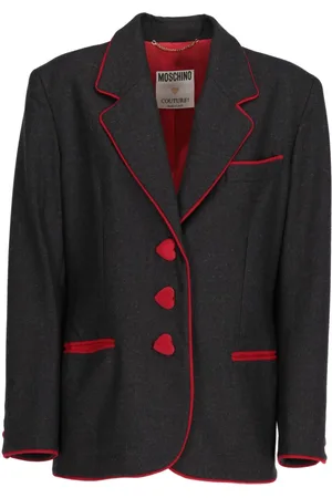 Moschino 2000 heart-buttons wool blazer