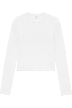 Courrèges Logo-embroidered ribbed sweater