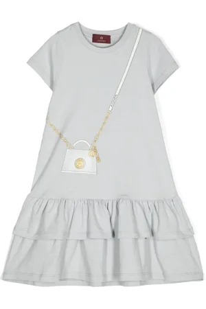 Aigner Graphic-print ruffled dress