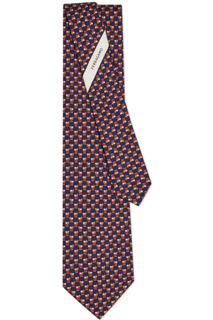 Salvatore Ferragamo Cocktail-print silk tie