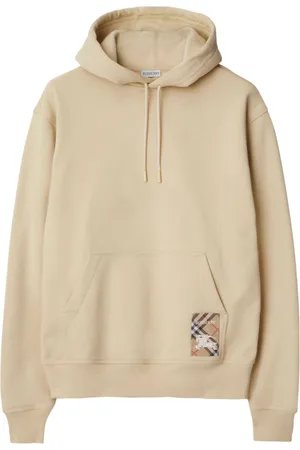 Burberry Check-patch cotton hoodie