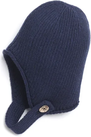 Barrie Strap-detail ribbed beanie