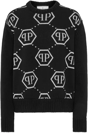 Philipp Plein Intarsia-knit logo jumper