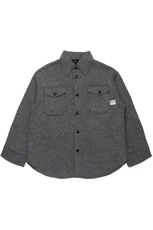 Nº21 Logo-patch long-sleeve shirt