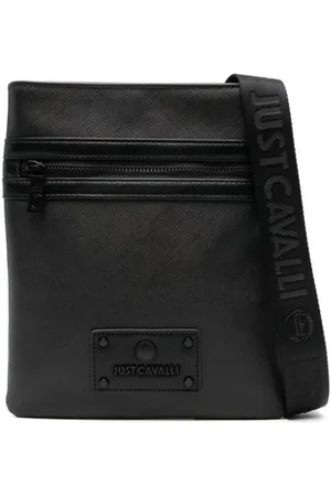 Roberto Cavalli Logo-patch rectangular messenger bag