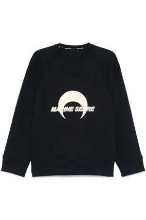 Marine Serre Logo-print fleece sweatshirt