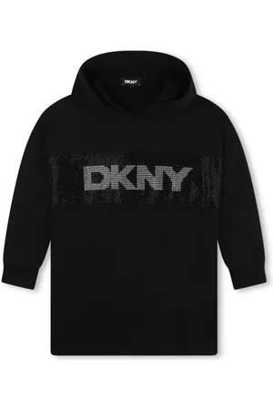 DKNY Hooded long-sleeve dress