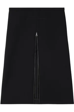 Courrèges Heritage crepe-texture midi skirt