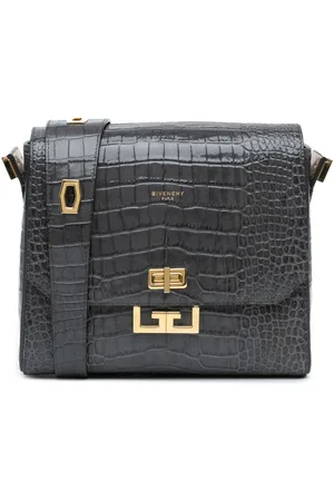 Givenchy 2019 Medium Croc Embossed Eden crossbody bag
