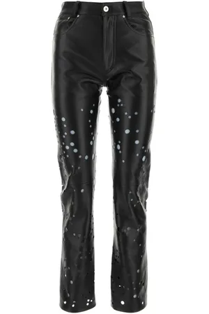 Durazzi Milano Laser-cut leather trousers