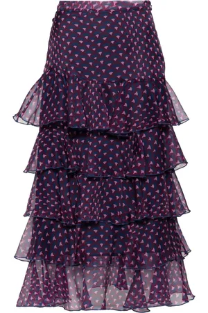 Cynthia Rowley Ruffled silk skirt