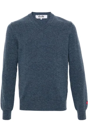 Comme des Garçons Heart-patch wool jumper