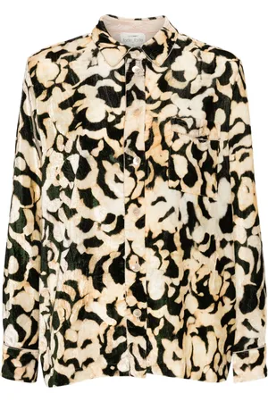 FORTE FORTE Abstract-print velvet shirt