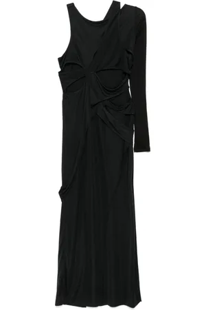 YEHUAFAN Asymmetric sleeves dress