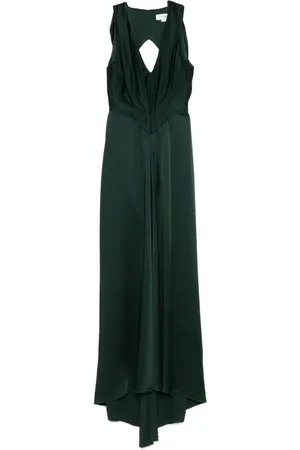 Victoria Beckham V-neck gathered maxi dress