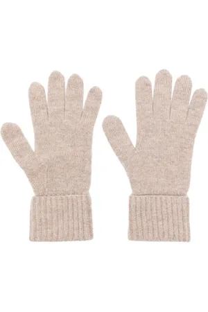 N.PEAL Cashmere ribbed gloves