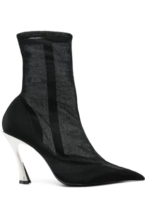 MUGLER 95mm mesh fang boots
