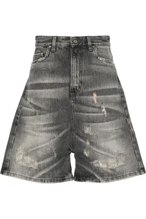 PDF Kilt distressed drop-crotch shorts