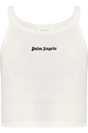Palm Angels Logo-embroidered ribbed tank top