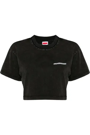 Ground Zero Logo-print cropped T-shirt