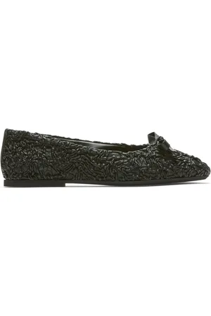 Nº21 Cloqué leather ballerina shoes